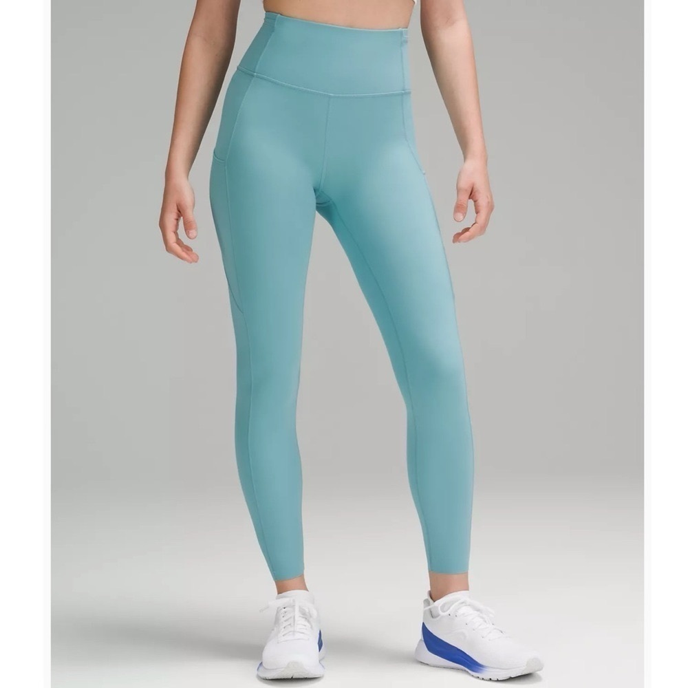 Lululemon Fast and Free High Rise Tight Tidal Teal Leggings 12 NWT